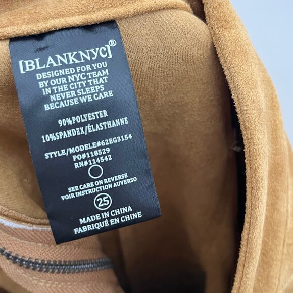 Blank NYC Faux Suede Patch Pockets Pants Womens 25 Toasted Caramel Boot Cut - Picture 11 of 12